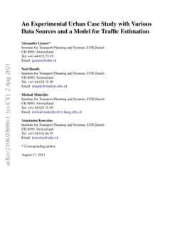 An Experimental Urban Case Study with Various Data Sources and a Model
  for Traffic Estimation