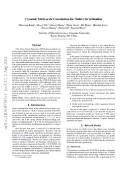 Dynamic Multi-scale Convolution for Dialect Identification