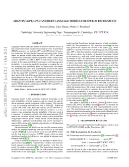 Adapting GPT, GPT-2 and BERT Language Models for Speech Recognition