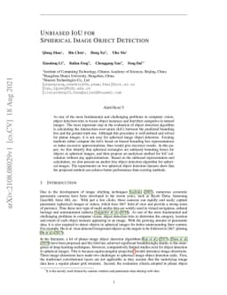 Unbiased IoU for Spherical Image Object Detection