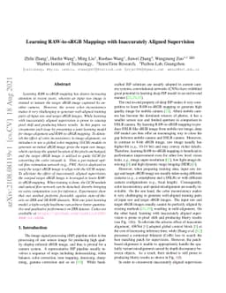 Learning RAW-to-sRGB Mappings with Inaccurately Aligned Supervision