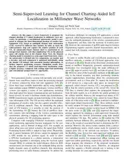 Semi-Supervised Learning for Channel Charting-Aided IoT Localization in
  Millimeter Wave Networks