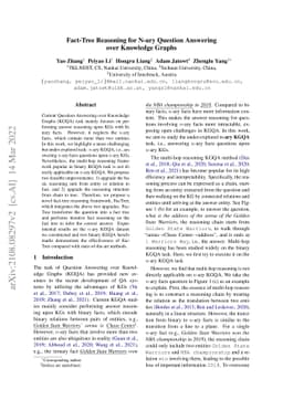 Fact-Tree Reasoning for N-ary Question Answering over Knowledge Graphs