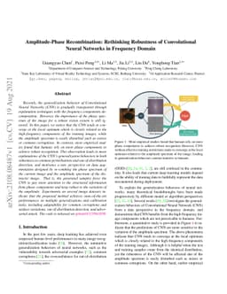 Amplitude-Phase Recombination: Rethinking Robustness of Convolutional
  Neural Networks in Frequency Domain