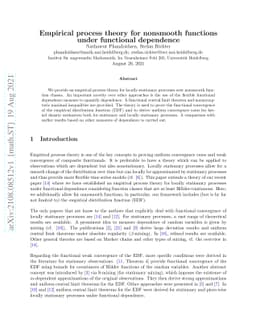 Empirical process theory for nonsmooth functions under functional
  dependence
