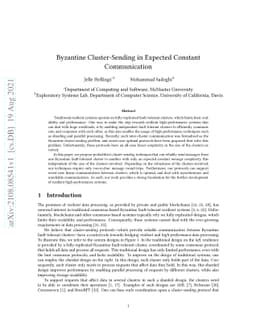 Byzantine Cluster-Sending in Expected Constant Communication