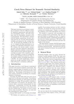 Czech News Dataset for Semantic Textual Similarity
