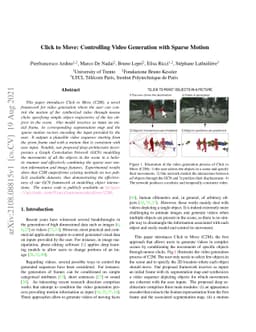 Click to Move: Controlling Video Generation with Sparse Motion