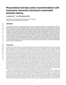 Personalized next-best action recommendation with multi-party
  interaction learning for automated decision-making