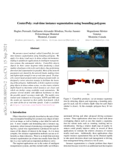 CenterPoly: real-time instance segmentation using bounding polygons