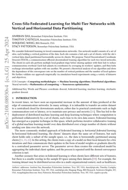 Cross-Silo Federated Learning for Multi-Tier Networks with Vertical and
  Horizontal Data Partitioning