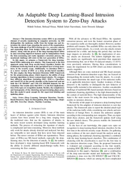 An Adaptable Deep Learning-Based Intrusion Detection System to Zero-Day
  Attacks