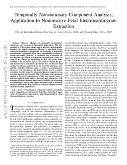 Temporally Nonstationary Component Analysis; Application to Noninvasive
  Fetal Electrocardiogram Extraction