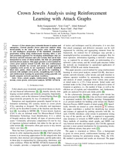 Crown Jewels Analysis using Reinforcement Learning with Attack Graphs
