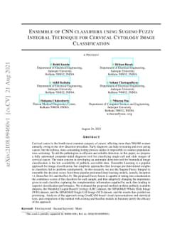 Ensemble of CNN classifiers using Sugeno Fuzzy Integral Technique for
  Cervical Cytology Image Classification