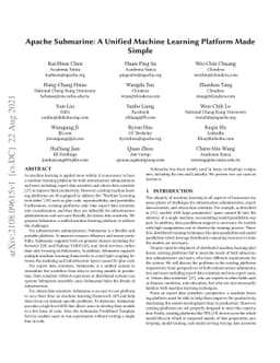 Apache Submarine: A Unified Machine Learning Platform Made Simple