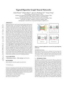 Signed Bipartite Graph Neural Networks