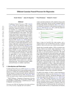 Efficient Gaussian Neural Processes for Regression