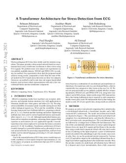 A Transformer Architecture for Stress Detection from ECG