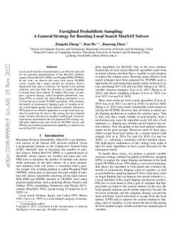 Farsighted Probabilistic Sampling: A General Strategy for Boosting Local
  Search MaxSAT Solvers