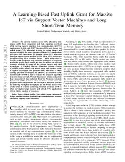 A Learning-Based Fast Uplink Grant for Massive IoT via Support Vector
  Machines and Long Short-Term Memory