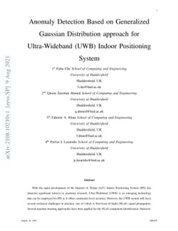 Anomaly Detection Based on Generalized Gaussian Distribution approach
  for Ultra-Wideband (UWB) Indoor Positioning System