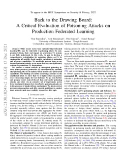 Back to the Drawing Board: A Critical Evaluation of Poisoning Attacks on
  Production Federated Learning