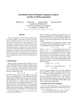 Fast Robust Tensor Principal Component Analysis via Fiber CUR
  Decomposition