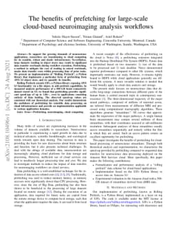 The benefits of prefetching for large-scale cloud-based neuroimaging
  analysis workflows