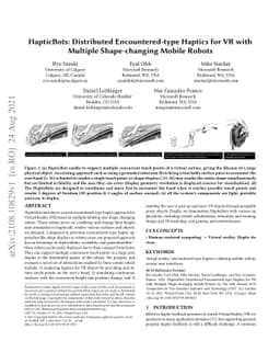 HapticBots: Distributed Encountered-type Haptics for VR with Multiple
  Shape-changing Mobile Robots