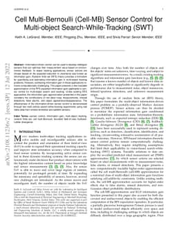 Cell Multi-Bernoulli (Cell-MB) Sensor Control for Multi-object
  Search-While-Tracking (SWT)