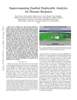 Supercomputing Enabled Deployable Analytics for Disaster Response