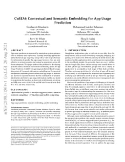 CoSEM: Contextual and Semantic Embedding for App Usage Prediction