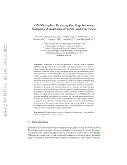 GNNSampler: Bridging the Gap between Sampling Algorithms of GNN and
  Hardware