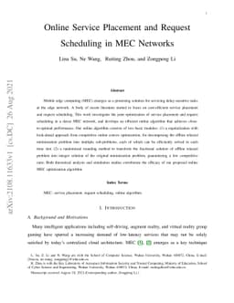 Online Service Placement and Request Scheduling in MEC Networks