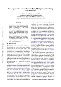 Data Augmentation for Low-Resource Named Entity Recognition Using
  Backtranslation