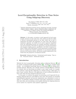 Local Exceptionality Detection in Time Series Using Subgroup Discovery
