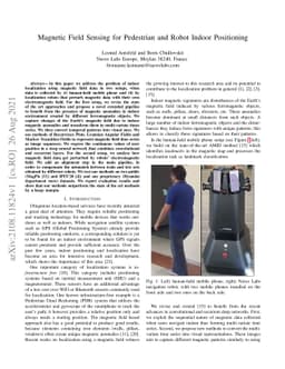 Magnetic Field Sensing for Pedestrian and Robot Indoor Positioning