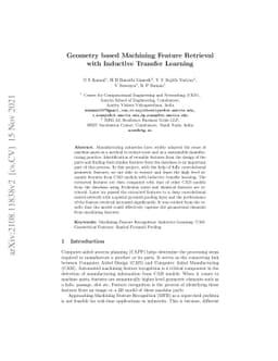 Geometry Based Machining Feature Retrieval with Inductive Transfer
  Learning