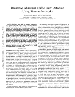 DeepFlow: Abnormal Traffic Flow Detection Using Siamese Networks