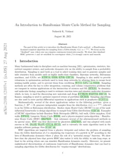 An Introduction to Hamiltonian Monte Carlo Method for Sampling