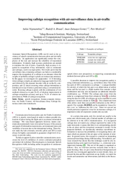 Improving callsign recognition with air-surveillance data in air-traffic
  communication