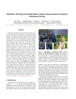 MultiSiam: Self-supervised Multi-instance Siamese Representation
  Learning for Autonomous Driving