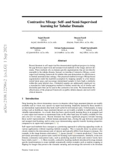 Contrastive Mixup: Self- and Semi-Supervised learning for Tabular Domain