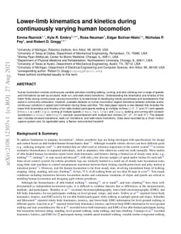 Lower-limb kinematics and kinetics during continuously varying human
  locomotion
