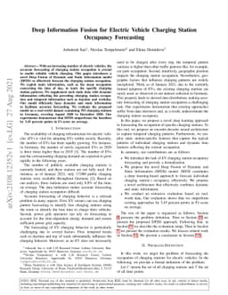 Deep Information Fusion for Electric Vehicle Charging Station Occupancy
  Forecasting