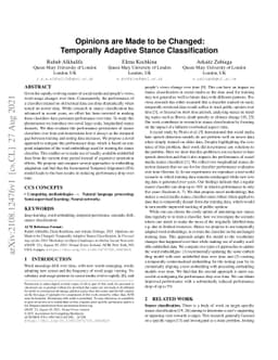 Opinions are Made to be Changed: Temporally Adaptive Stance
  Classification