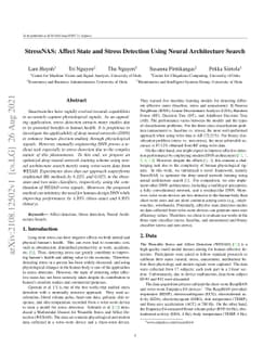 StressNAS: Affect State and Stress Detection Using Neural Architecture
  Search