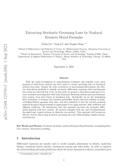 Extracting Stochastic Governing Laws by Nonlocal Kramers-Moyal Formulas
