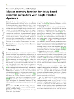 Master memory function for delay-based reservoir computers with
  single-variable dynamics